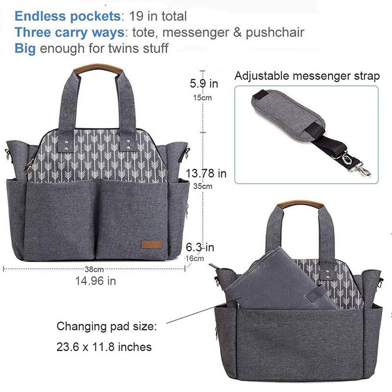 Lekebaby bébé paquet de couches multifonctionnel grande capacité bébé panier Pack imperméable couche de remplacement