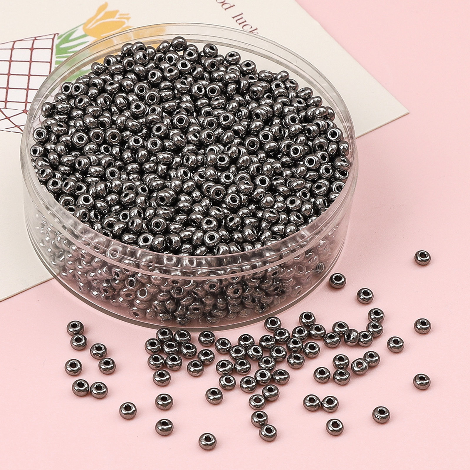 2mm/3mm/4mm Glass Seed Beads Box Czech Glass Beads For Jewelry Making Round Metallic DIY Bracelet Earrings About 10 Grams