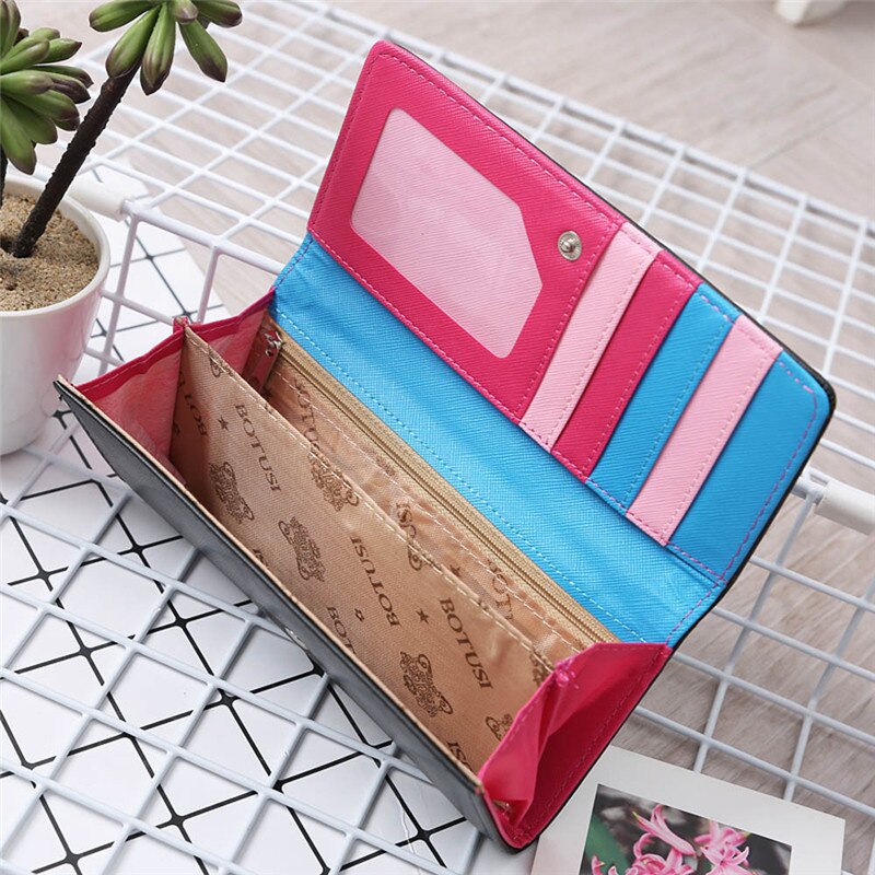 Kvinnor plånbok enkel retro uggla utskrift långa myntkortshållare handväska kvinna plånbok portafoglio donna monedero mujer