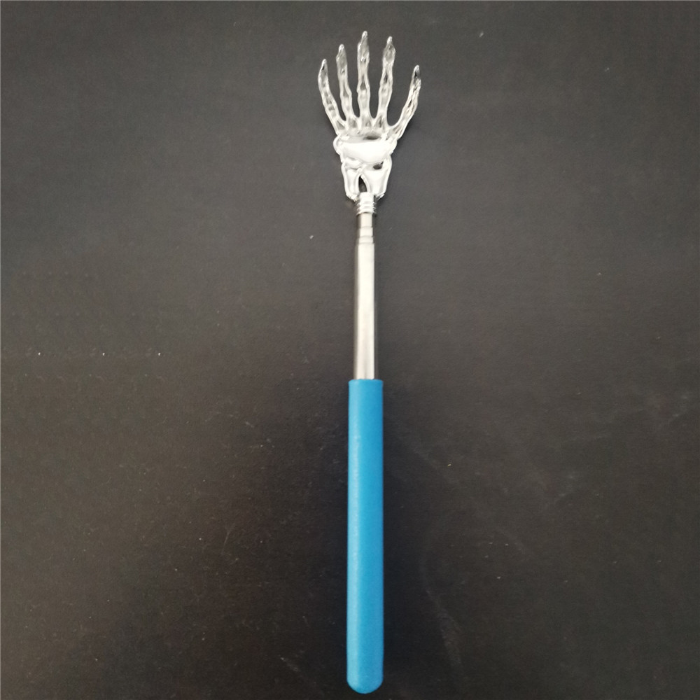 Rascador de espalda de acero inoxidable, masajeador telescópico para rascar, picazón extensible, productos de salud feliz para ancianos, artesanías Hackle: Oro