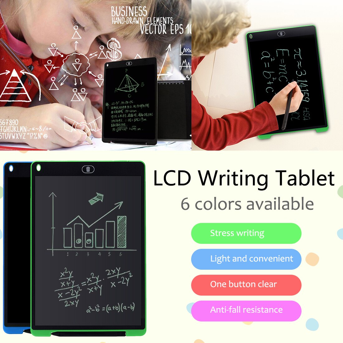 LCD Writing Tablet Digital Drawing Tablet Handwriting Pads Portable Electronic Board ultra-thin Board with pen