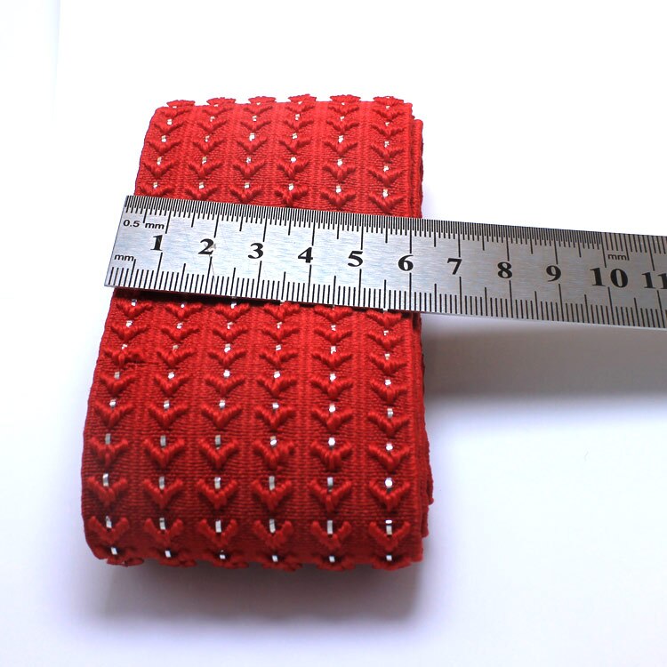 Stijl Twee Kleur Gestreepte Nagels Elastiekjes/Korte Rok Kant Jacquard Tailleband Elastische/Rubber Band/losse Strakke: red / 60mm