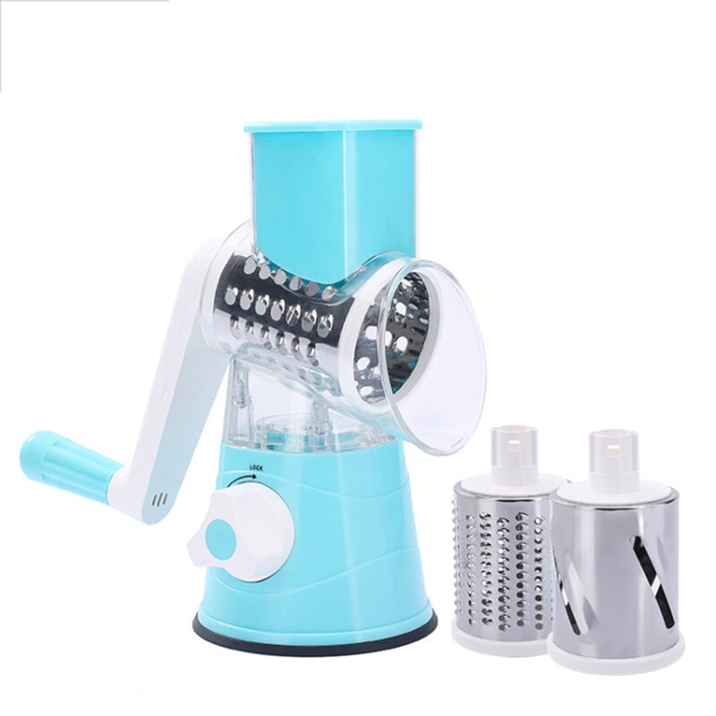 Multi Vegetable Cutter Kitchen appliances Vegetable Slicer ktchen slicer mschine manual food processor Vegetable Washers: Blue