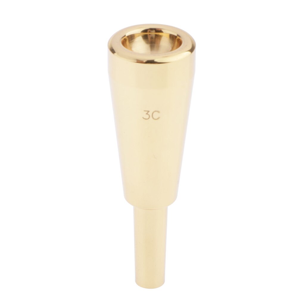 Gold Trumpet Mouthpiece, 3C Size for Bach Trumpet Parts Accessories Replace