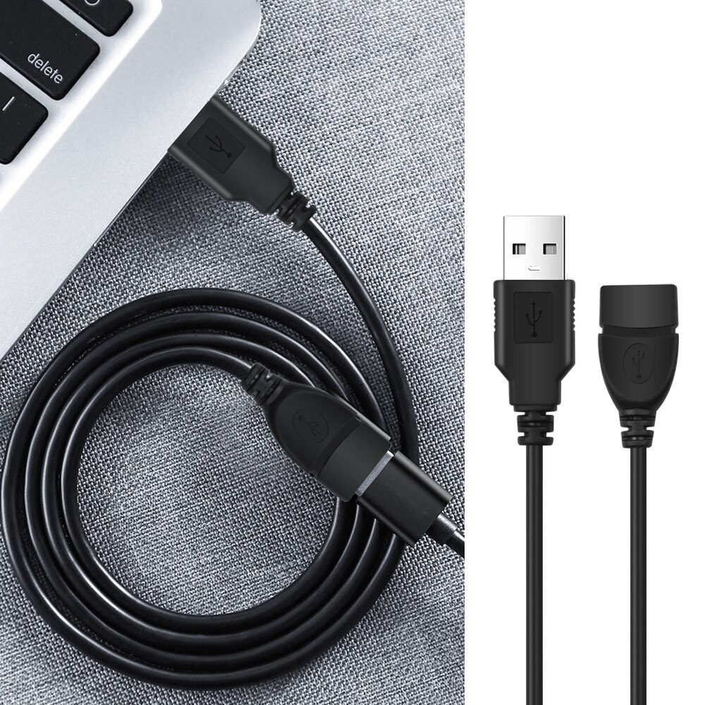 Kebidu cabo extensor de 3 metros, extensor de dados macho para fêmea, usb 2.0, 3 m para carregamento de celular e computador usb2.0