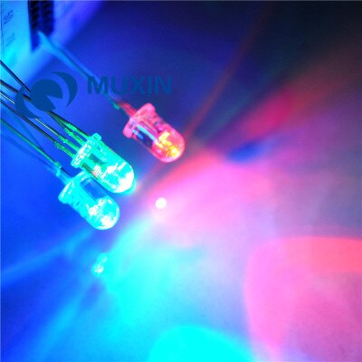5mm led diffust tåget flerfarvet 4 pin fælles katode rgb 50 stk / lotlight emitterende diode lampe perle rund plug-in diy kit