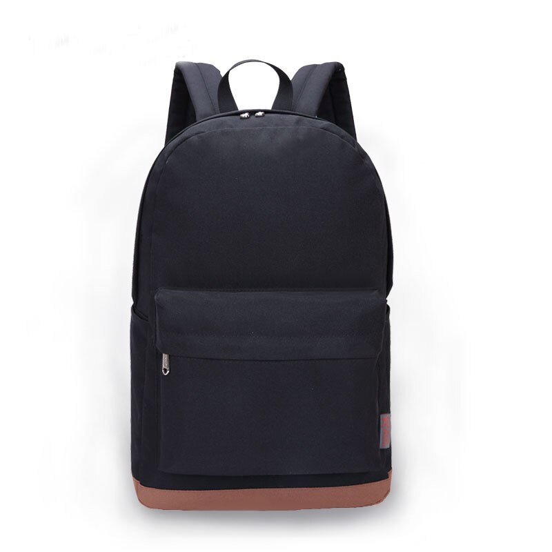 Men Male Canvas Backpack Gray Casual Rucksacks 15inch Laptop Backpacks College Student School Bag Backpack Women Bag: Black