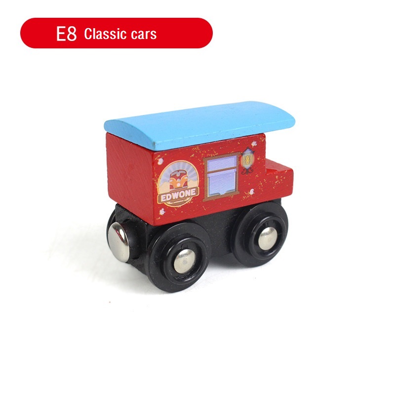 Treno magnetico in legno giocattolo per bambini giocattolo James Anime locomotiva giocattoli per auto treno in legno veicoli ferroviari regali di compleanno per bambini: E8