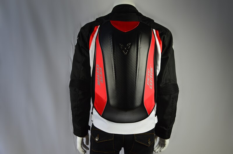 mjmoto 48L Motorfiets Rugzak Helm Tas Waterdichte Koolstofvezel Moto Rugzak Hard Shell Reflecterende Motorbike Koffer, Groen