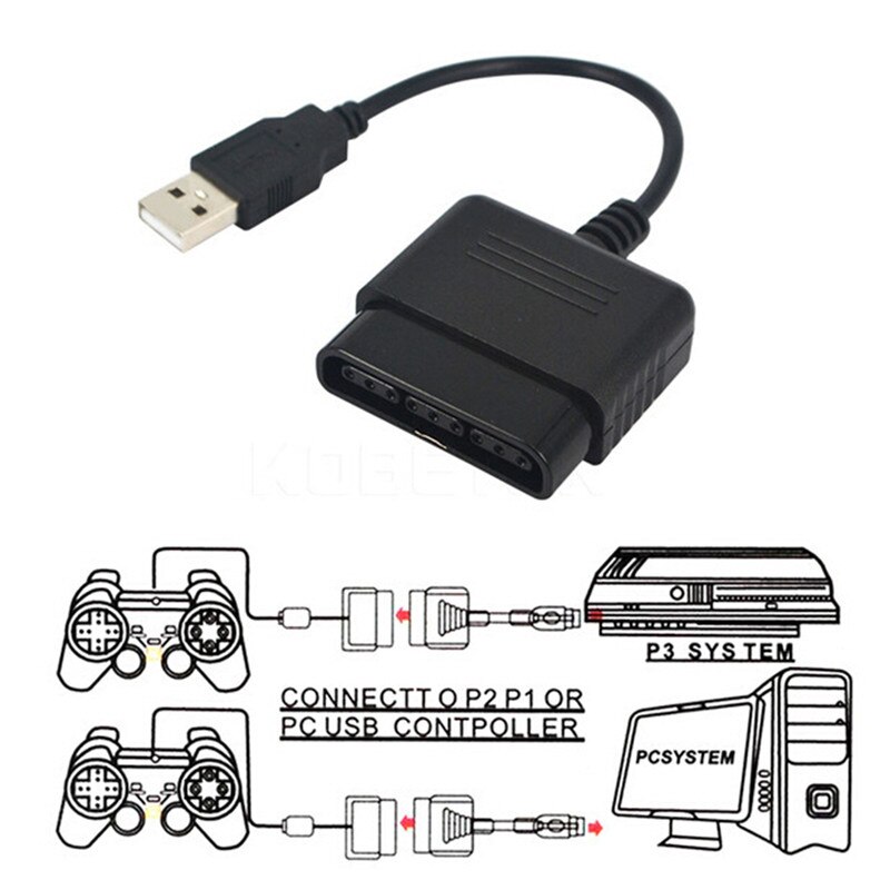 For PS1 PS2 Dualshock 2 Joypad GamePad to 3 PS3 PC USB Games Controller Adapter Converter Cable without Driver