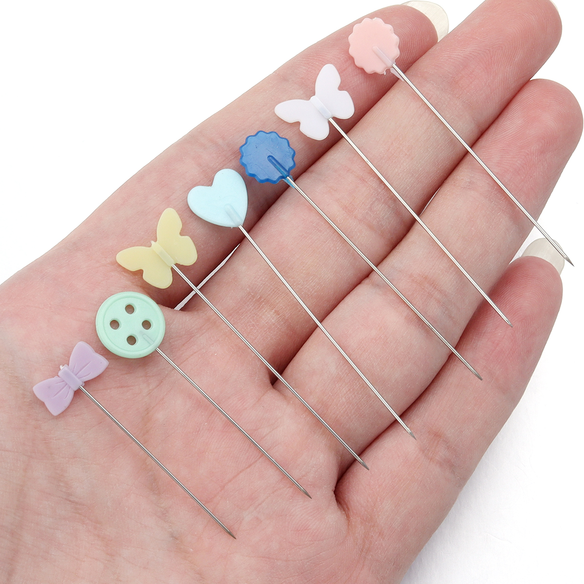 50 teile/schachtel Edelstahl Schneiderei Stifte Stickerei Patchwork Stifte NäHenne Nadel Werkzeuge Für DIY Geschmack Kleidung Zubehör