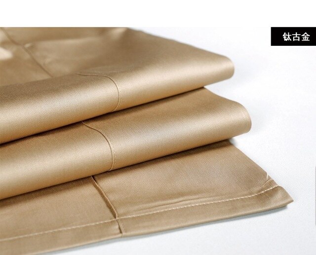 de lujo para Hotel, hogar, algodón egipcio, satén, Sábana de cama plana, tamaño Queen King, sabanas, sábanas de YMBS01
