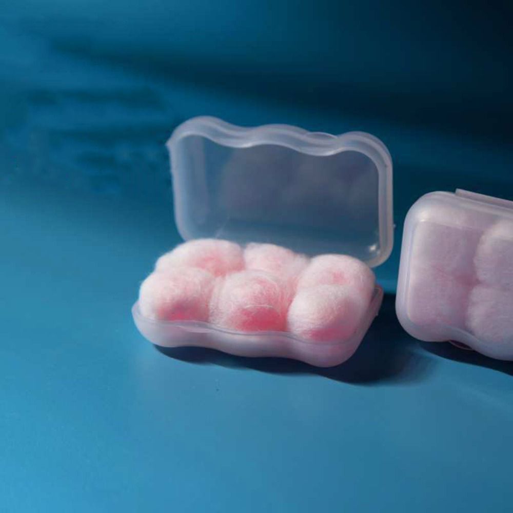 2/4/6/12/20PCS Zachte Wax Katoenen Oordopjes Wax Kneedbare Oordoppen Gehoorbescherming Geluiddichte Ruisonderdrukking Oordop Unisex: Blauw