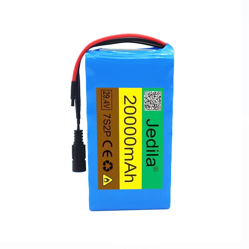 High Capacity 7s2p 24V 20Ah 18650 Battery Li-ion Battery Pack 29.4v 20000mah Electric Bicycle Moped /Li-ion Battery+Charger: WHITE