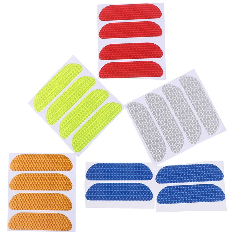 4Pcs Car Open Reflective Tape Reflective Strips Waterproof Car Warning Stickers Night Driving Safety Lighting Luminous Tapes