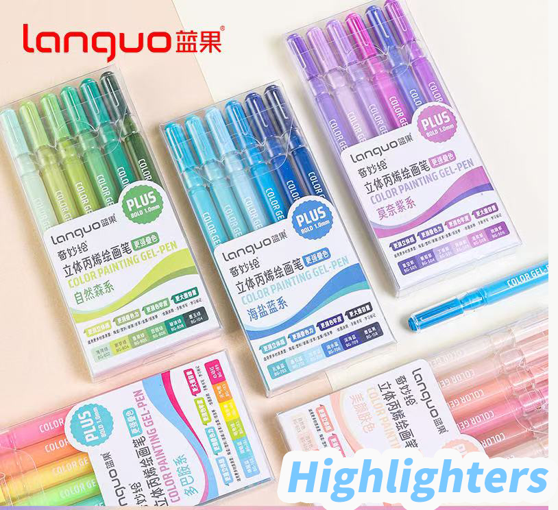 Aesthetic stationery back to school accessories graffiti Color markers acrylic marker Brush tip pens art supplies drawing pens