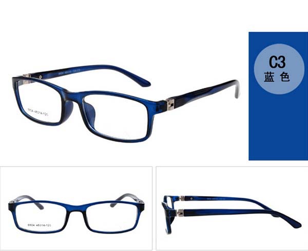 Ramme til optiske briller til børn dreng piger børn nærsynethed briller rammer ingen grad linser unisex ramme 8804: C3 mørkeblå