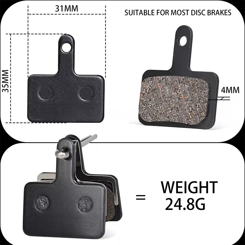 Pastilhas de freio para bicicleta mtb, pastilhas de freio a disco hidráulico duráveis, adequadas para b01s, semi-metal, mtb, ciclismo de estrada, resistente ao desgaste, peça de pastilha de freio