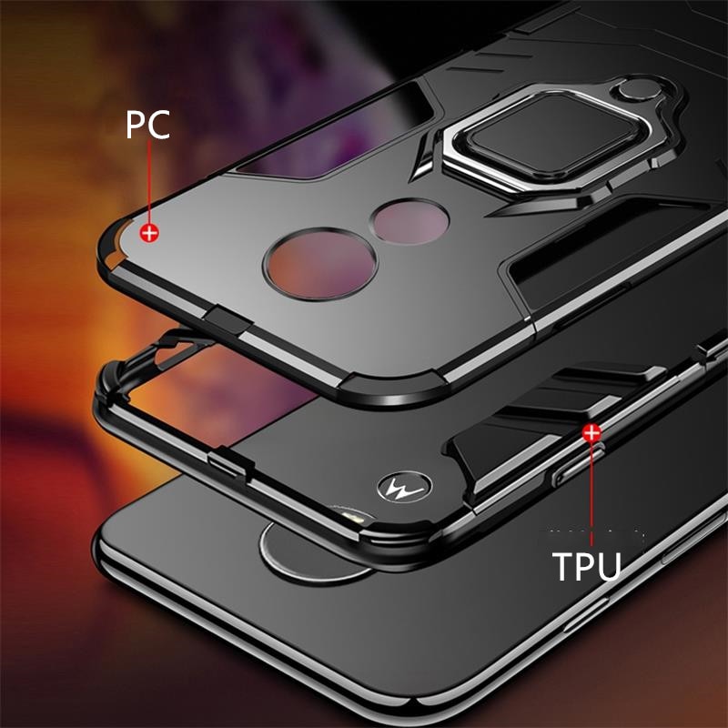Coque d'armure antichoc pour Motorola Moto G7 souple TPU + Coque arrière PC sur Moto G7 Plus G7plus Coque accessoire pour Moto G7 Play Fundas