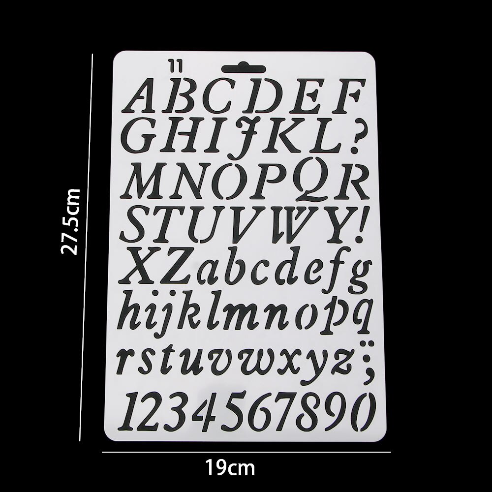 1pcs 27cm Alphabet Letters DIY Craft Layering Stencils Painting Scrapbooking Stamping Embossing Album Card Template