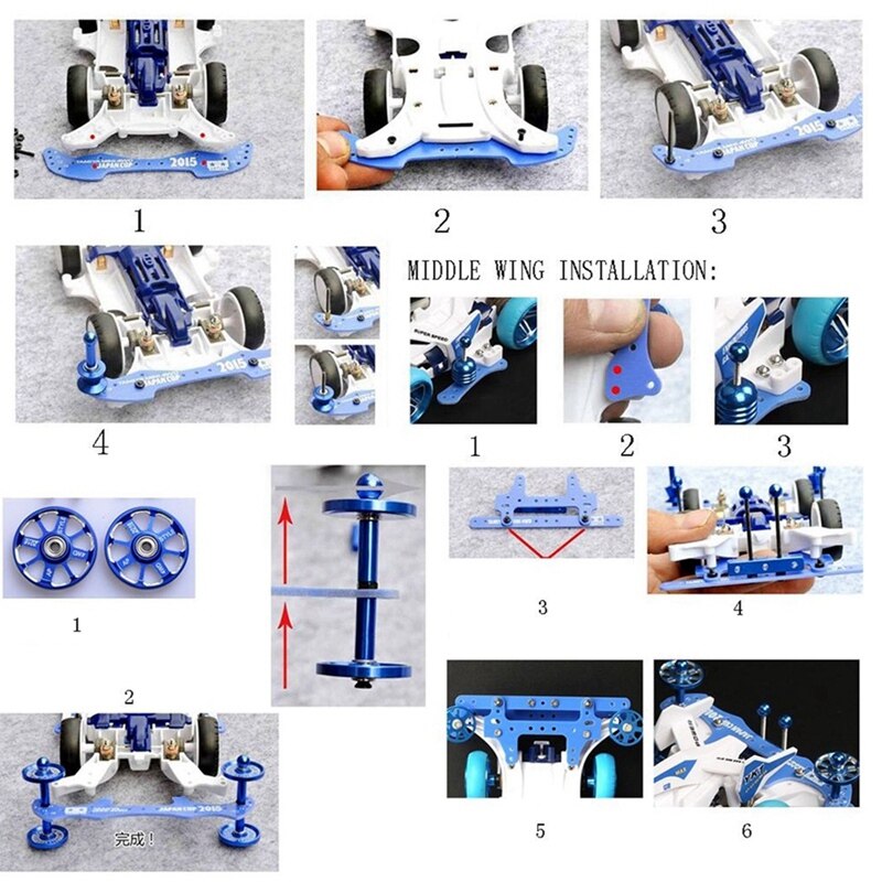 1 Set MA/AR Chassis Modification Set Kit for Tamiya Mini 4WD RC Car