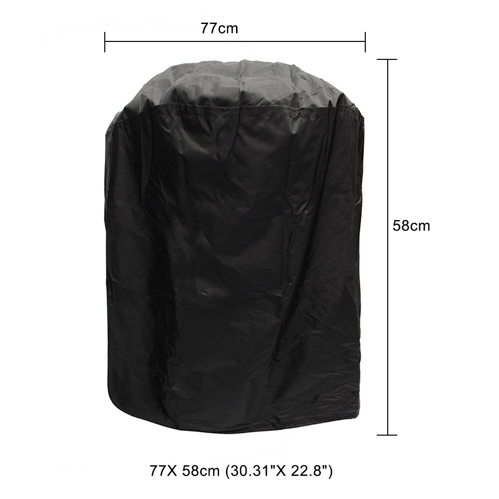 Couverture de Barbecue imperméable extérieure ronde couverture de Barbecue robuste Anti-poussière gaz charbon de bois Barbecue électrique Barbecue Barbecue fournitures