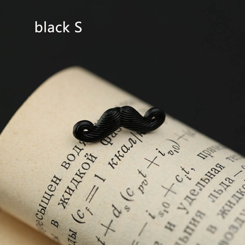 Fashionable Polish mustache brooch men's ladies shirt clothes lapel pin button badge wedding dress lapel pin: black S