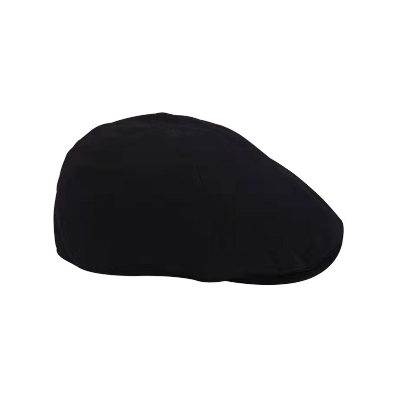 Gorro de boina de algodón liso para hombre, gorra ajustable, sombrero de vaquero, para Golf, conducción, verano, plano