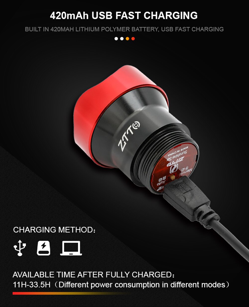 Ztto Mtb Fiets Intelligente Achterlicht Fiets Inductie Licht Nacht Rit Road Usb Opladen Fietsen Paardrijden Accessoires