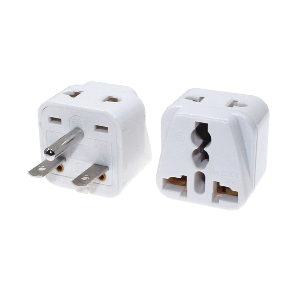 Universal EU/US/AU/UK To North American Nema 6-15P 1 Round, 2 Horizontal Pins Electrical Plug 10A 250V Home Converter
