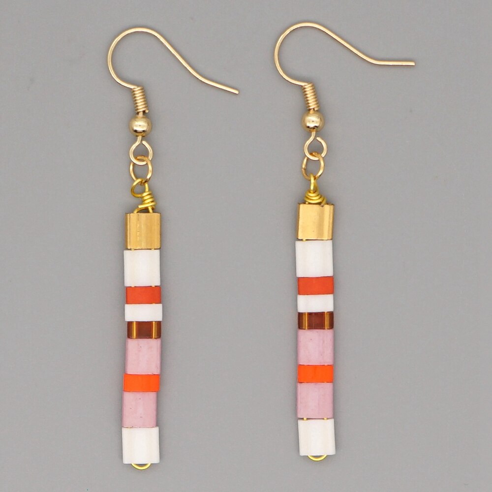 Go2boho Boho kolczyki dla kobiet Rainbow Tila kolczyki z koralików biżuteria Miyuki kolczyki z koralików biżuteria czeski Pendientes prezent: TLE200010B
