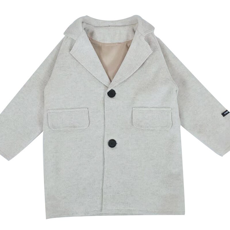 Big Girls Jackets Winter Wool Coat Teens Girls Autumn Overcoat Warm Outerwear Children Button Outerwear