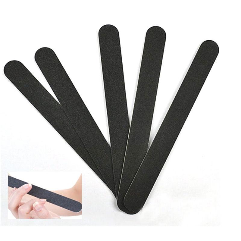Zwarte schuurvijl, buffer, dubbelzijdige nagelkunst, manicure, schuurvijl voor salon, manicure, uv-gelpolijstmachine