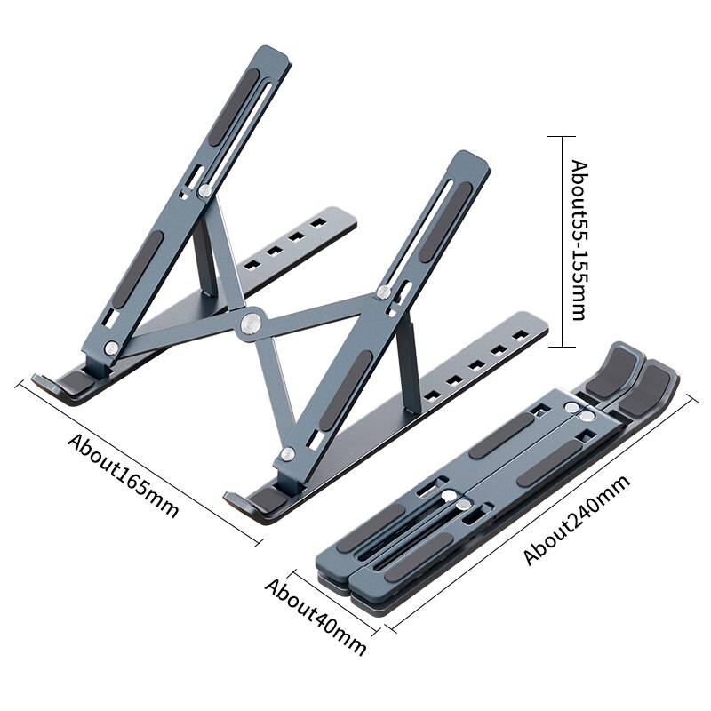 MC N3 Portable Laptop Stand Aluminium Foldable Stand Compatible with 10 to 15.6 Inches Laptops For Macbook Lenovo DELL