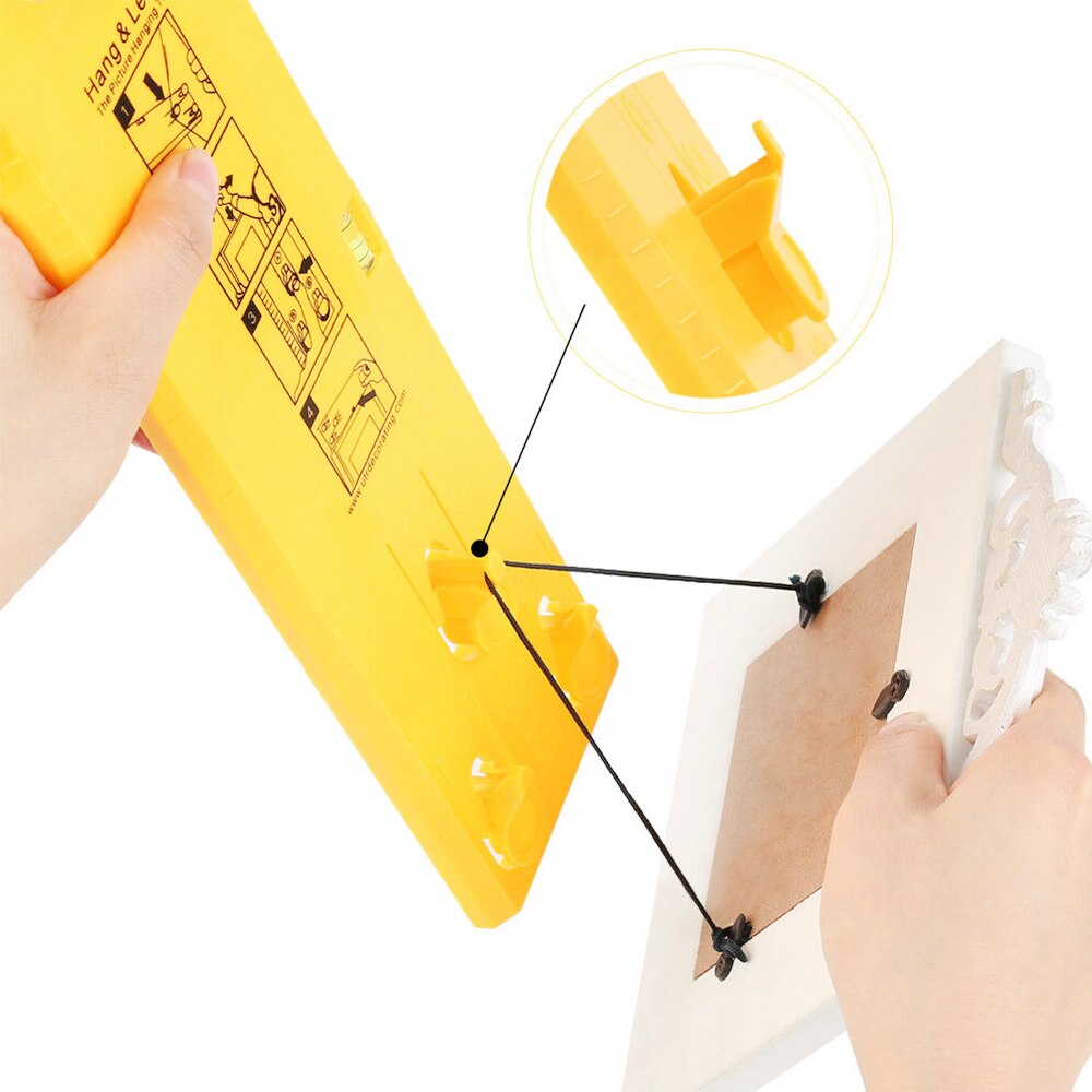 Foto Opknoping Kit Foto Hanger Gereedschap Met Niveau Geschikt Voor Alle Materialen Muur Picture Frame Hanger Diy Hand Tool