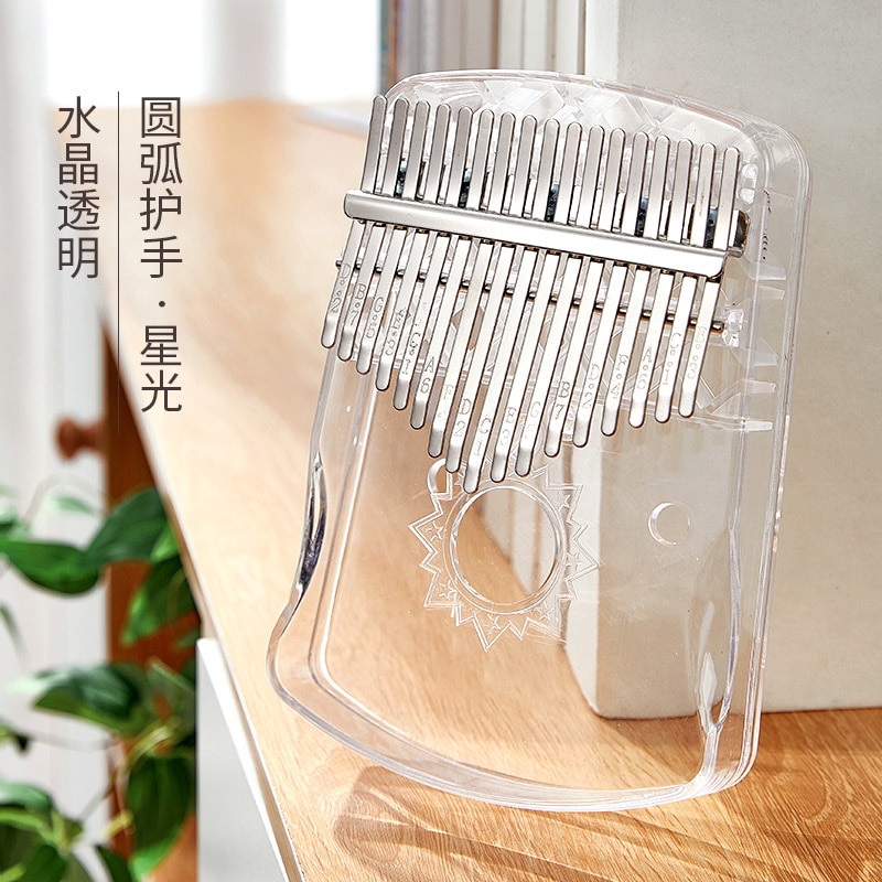 Kalinba transparent thumb piano crystal m-finger steel finger 17 tone Kalimba beginner's karingba instrument