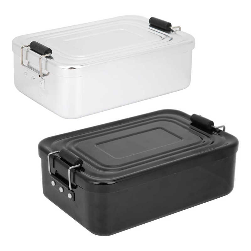 Portable Bento Box Aluminum Rectangular Lunch Box Bento Outdoor Travelling Camping Picnic Tableware