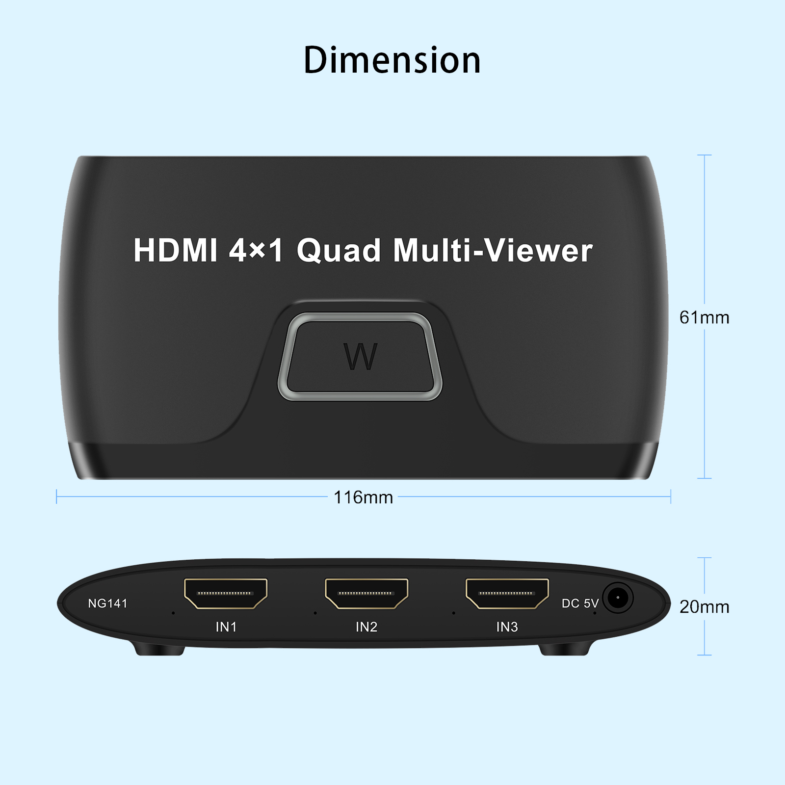 HDMI Quad Multi-viewer 4x1 HDMI Quad Screen Segmentation Splitter 4 In 1 Out Multiviewer Seamless Switch Multi Viewer For PC TV