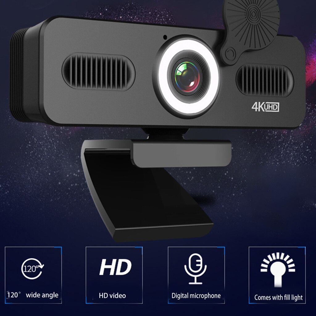 1080P/2K/4K Beauty Computer Camera USB Autofocus Lens Free Drive WebCam Built-in Microphone Webcam Privacy Cover Speaker