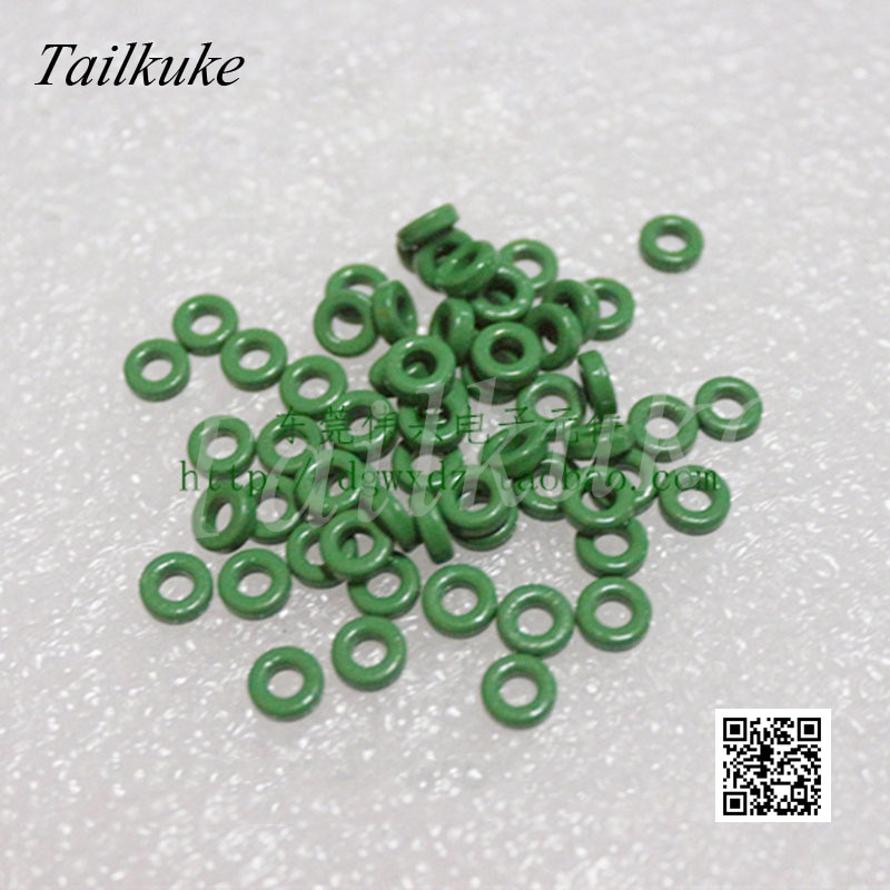 50 Stks/partij Ferrietkern 6*3*2 Anti-Interferentie Magnetische Ring Common Mode Inductie Kleine Magnetische Kralen groen Nikkel-Zink