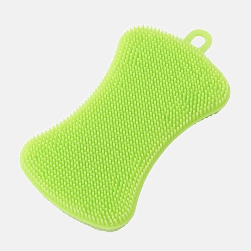 1/3/4pcs Kitchen Cleaning Brush Silicone Dishwashing Brush Fruit Vegetable Dish Washing Cleaning Brushes Pot Pan Sponge Scrubber: 1