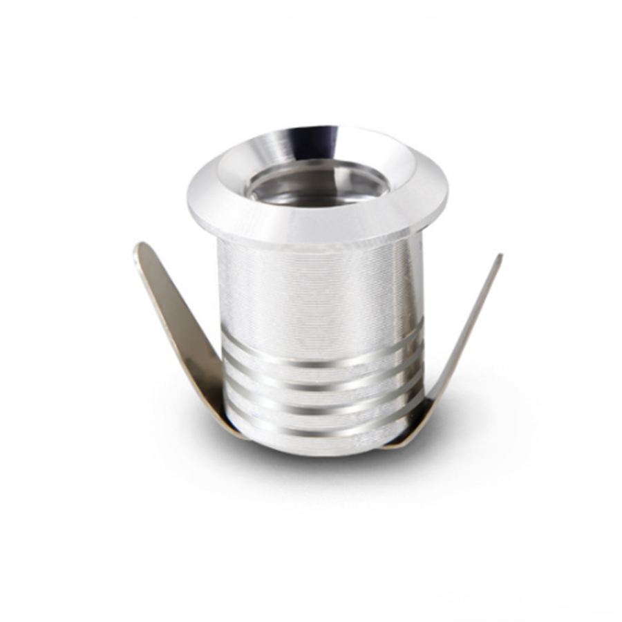 1W Under Cabinet LED Lights Recessed Mini Downlights Decoration Indoor Jewelry Showcase Display Cupboard Bookshelf Spot Lighting: Silver Body / White