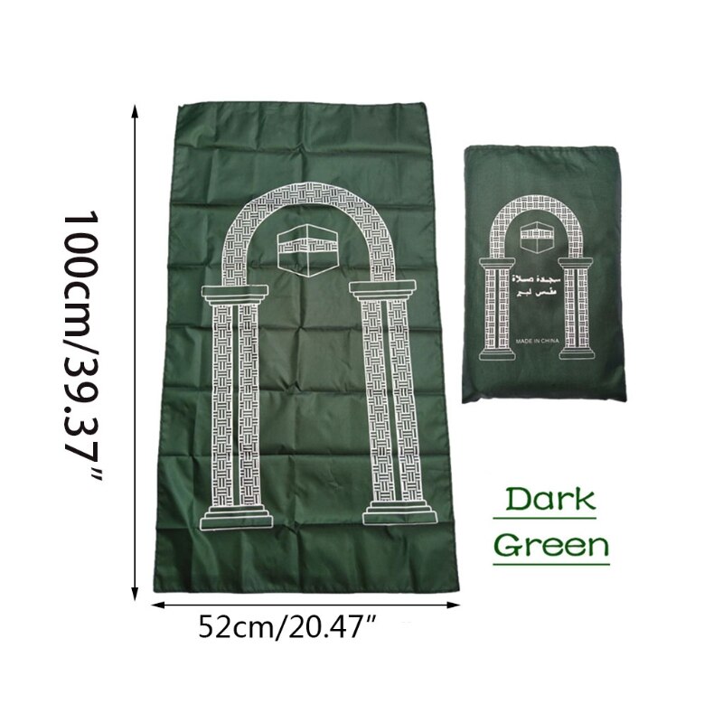 Tragbare Muslimischen Gebet Teppich Wasserdichte PU Geflochtene matt Einfach Drucken Reise Hause Decke 60x100CMRetailsale