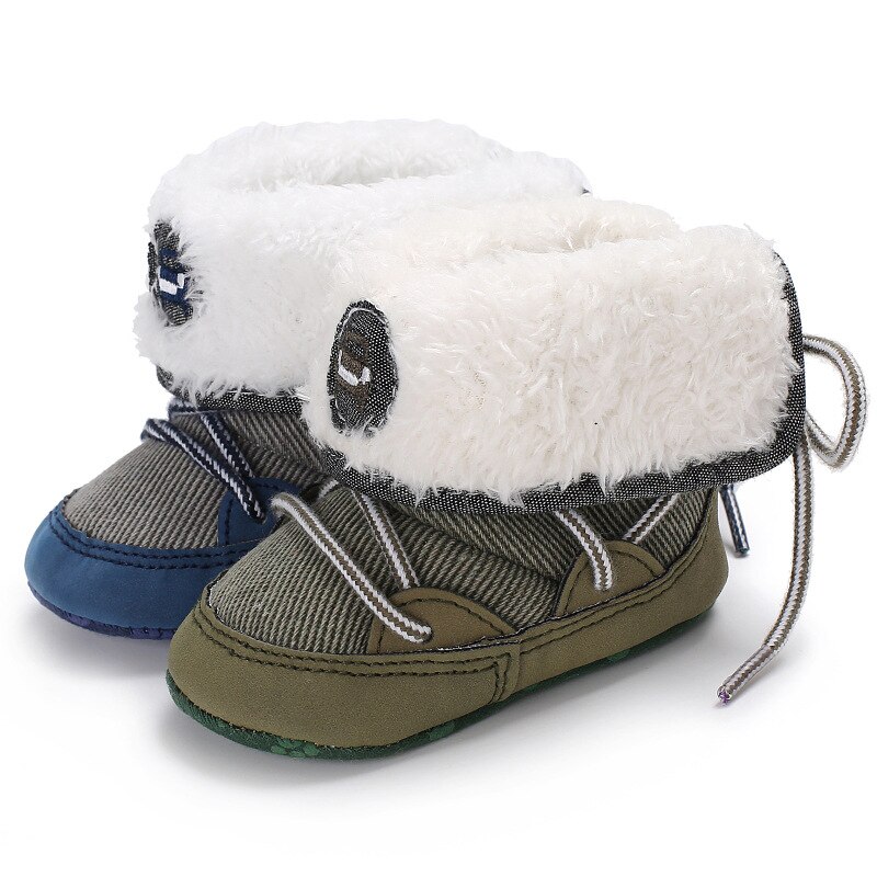 DkDaKanl baby boy Winter peuter laarzen baby lace up zachte bodem super houden warme sneeuw schoenen LPJ004