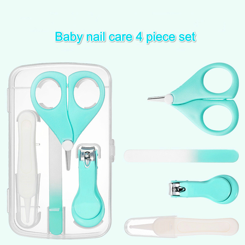 Baby nagel schere vier-stück Baby sicherheit nagel knipser Kleinkind nagel datei kombination einstellen multi-farbe wahl nagel pflege liefert