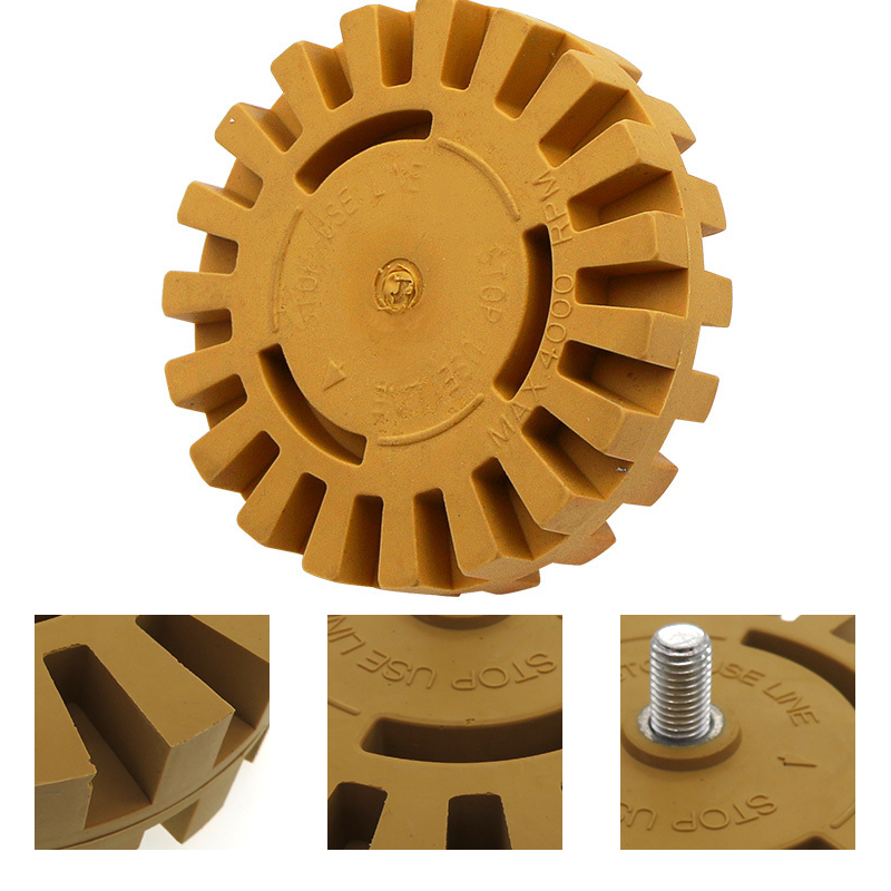Pneumatic Rubber Eraser Wheel Pad Rubber Disk Decal Eraser Wheel Car Sticker Remover Paint Cleaner Car Polish Auxiliary Tool