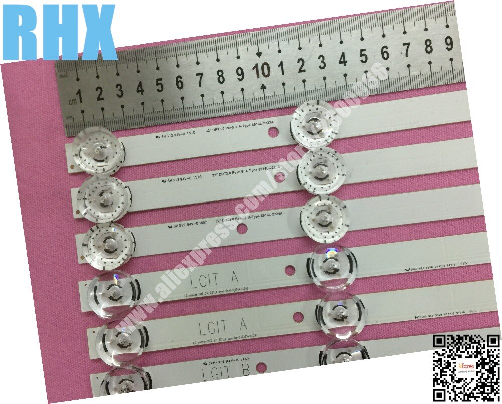 3 unid/lote para Tiras led Tv Lg 32LB561B 2 Tiras un 6916L-1974A + 1 Tira B 6916L-1975A 2 piezas + 1 piezas B