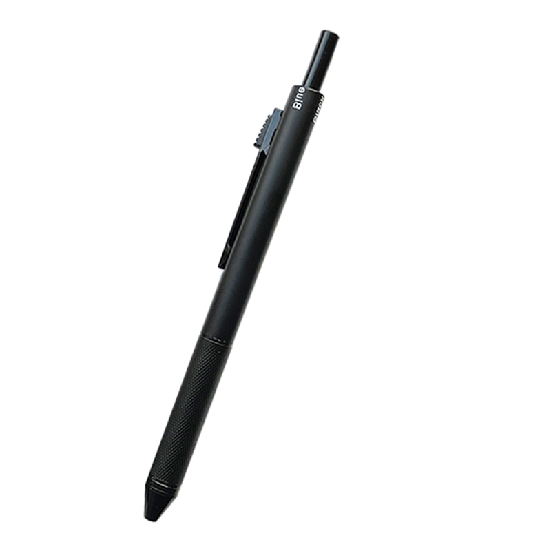 Bolígrafo multifuncional con Sensor de gravedad de Metal 4 en 1, bolígrafo Multicolor de negocios, lápiz automático, de papelería para oficina y escuela: Gris claro