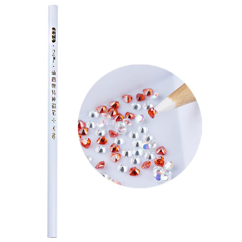 1Pc Austauschbare Nagel Punktierung Stift Kopf Wachs Bleistift Kopf Nagel Perlen Strass Edelsteine Kristall Pflücker Manikübetreffend Nagel Kunst Werkzeuge: Punktierung Kuli-2