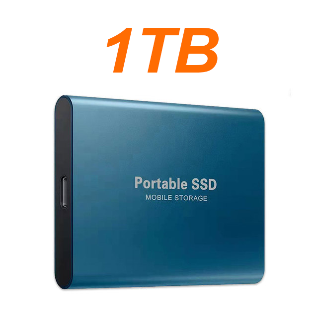 Bærbar ekstern harddisk 1tb støjsvag solid state-drev 2tb 4tb mobil disk højhastigheds-ssd til pc, bærbar computer, hjemme og kontor: Rød
